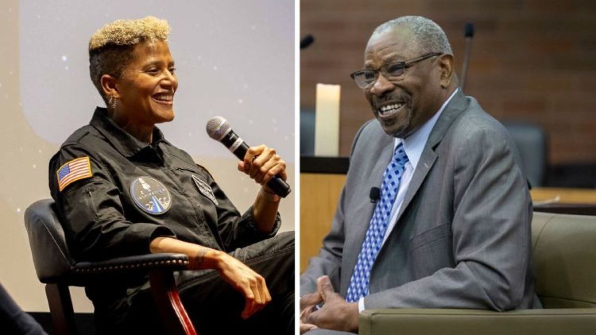 Astronaut Sian Proctor and MLB player/manager Dusty Baker